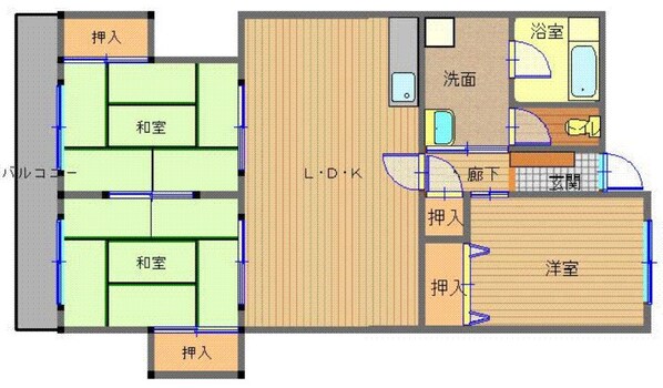 道ノ尾駅 徒歩5分 6階の物件間取画像